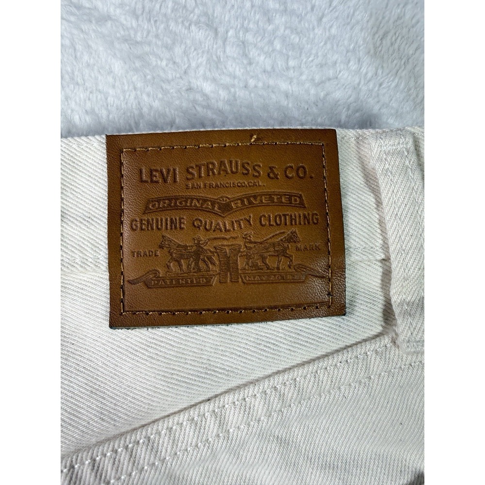 Levi's Ribcage Wide Leg Jeans Womens 25 High Rise Premium Denim Ivory White NWT - Picture 7 of 13